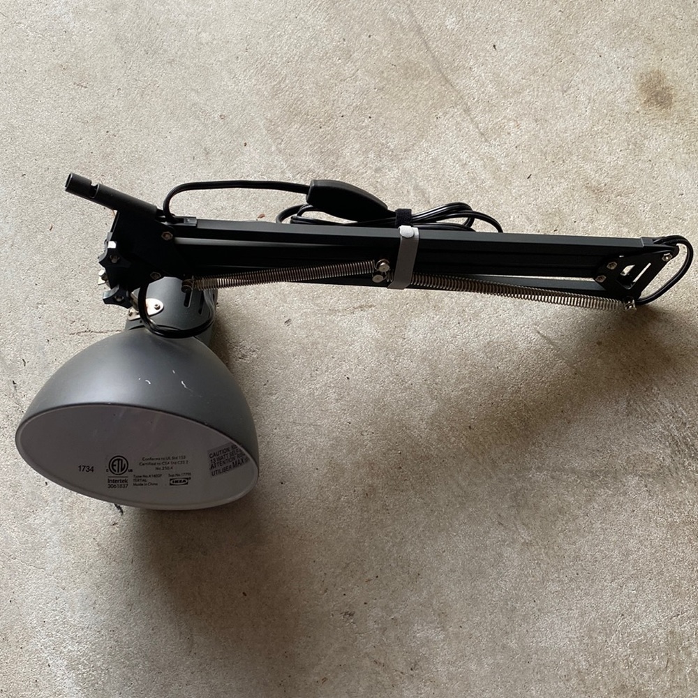 IKEA WALL LAMP CHARCOAL GRAY